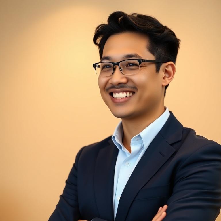 A Zestplex senior advisor in a navy blazer in the Cyberjaya office